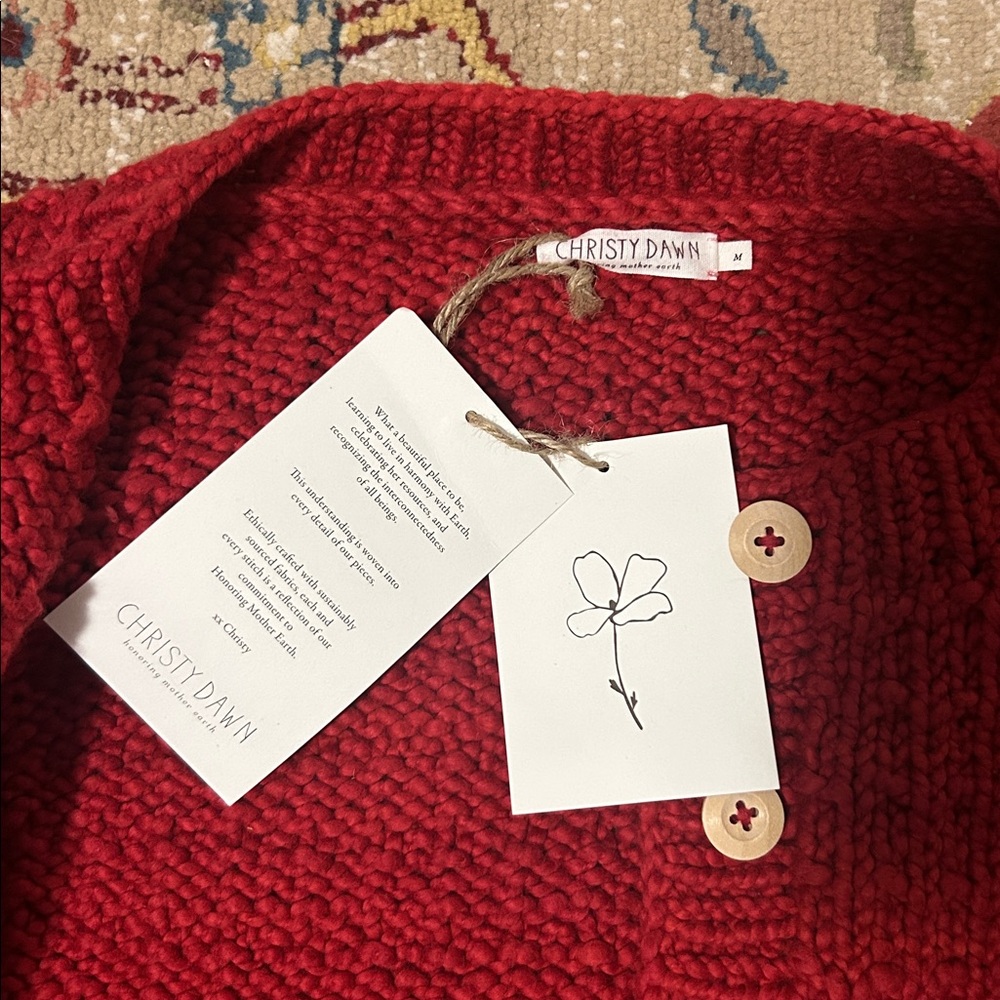 Christy Dawn Red Nola Cardigan - Picture 3 of 5